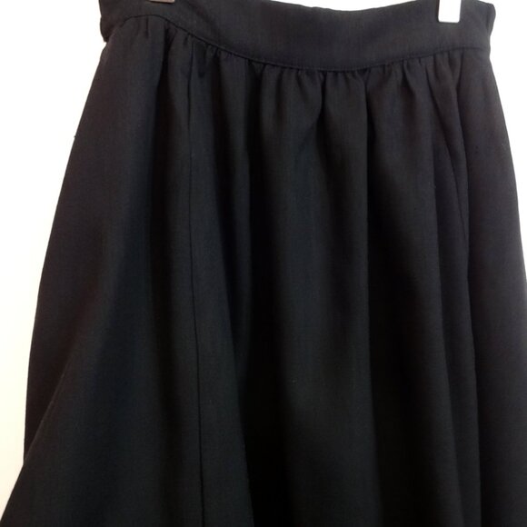 Black Cotton Cottagecore Midi Skirt - Picture 7 of 11